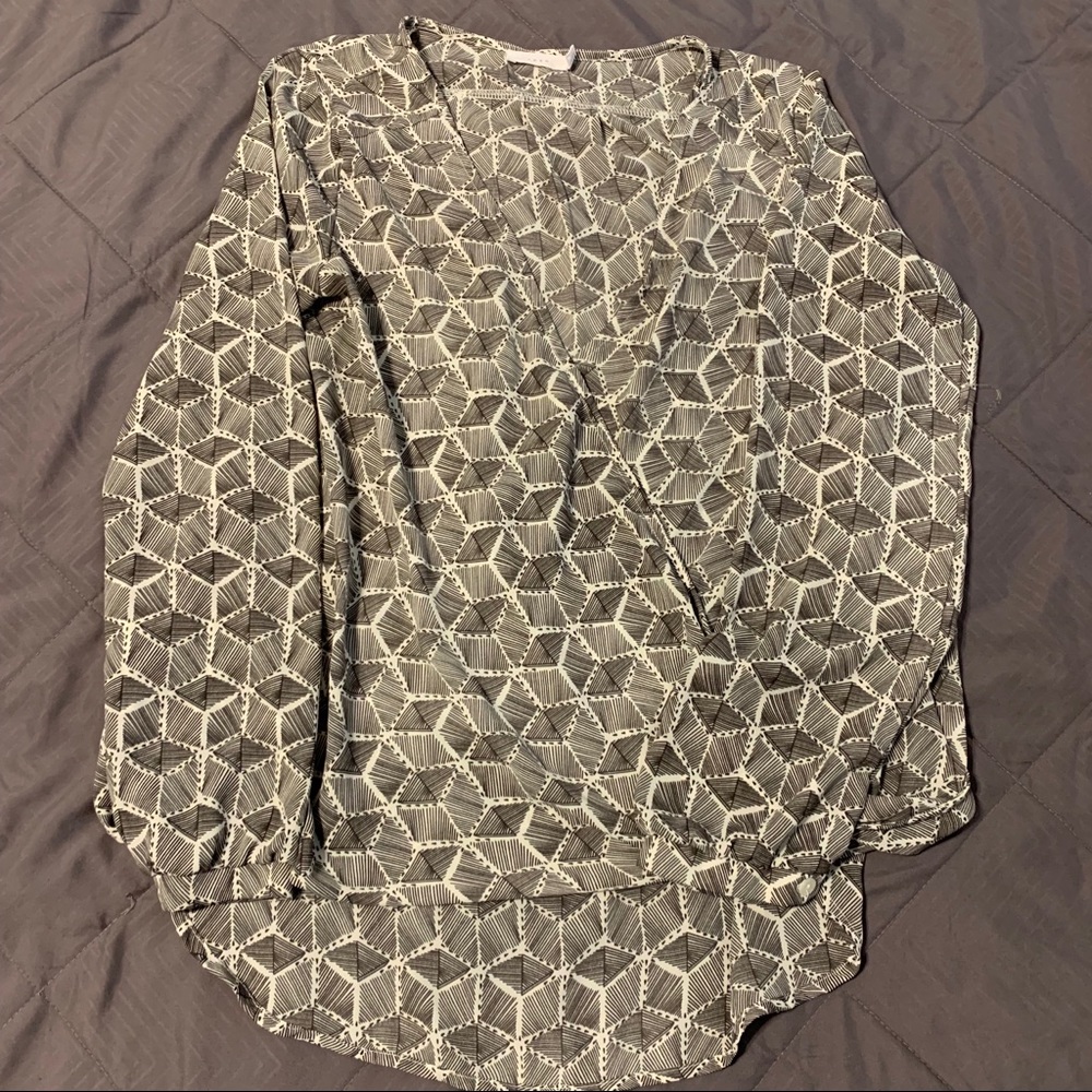 Lush Surplice High Low Shirt